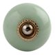 Solid Light Grey Golden Fitting Ceramic Cabinet Knob